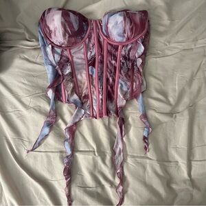 Blue/Purple Marble Corset Top